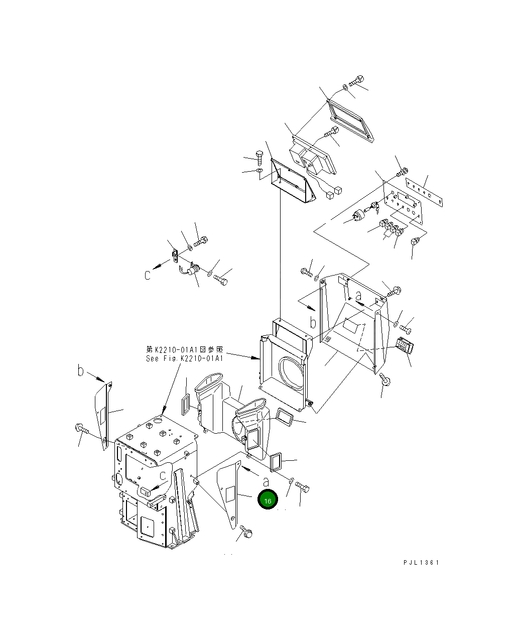 Крышка 195-54-72211 Komatsu