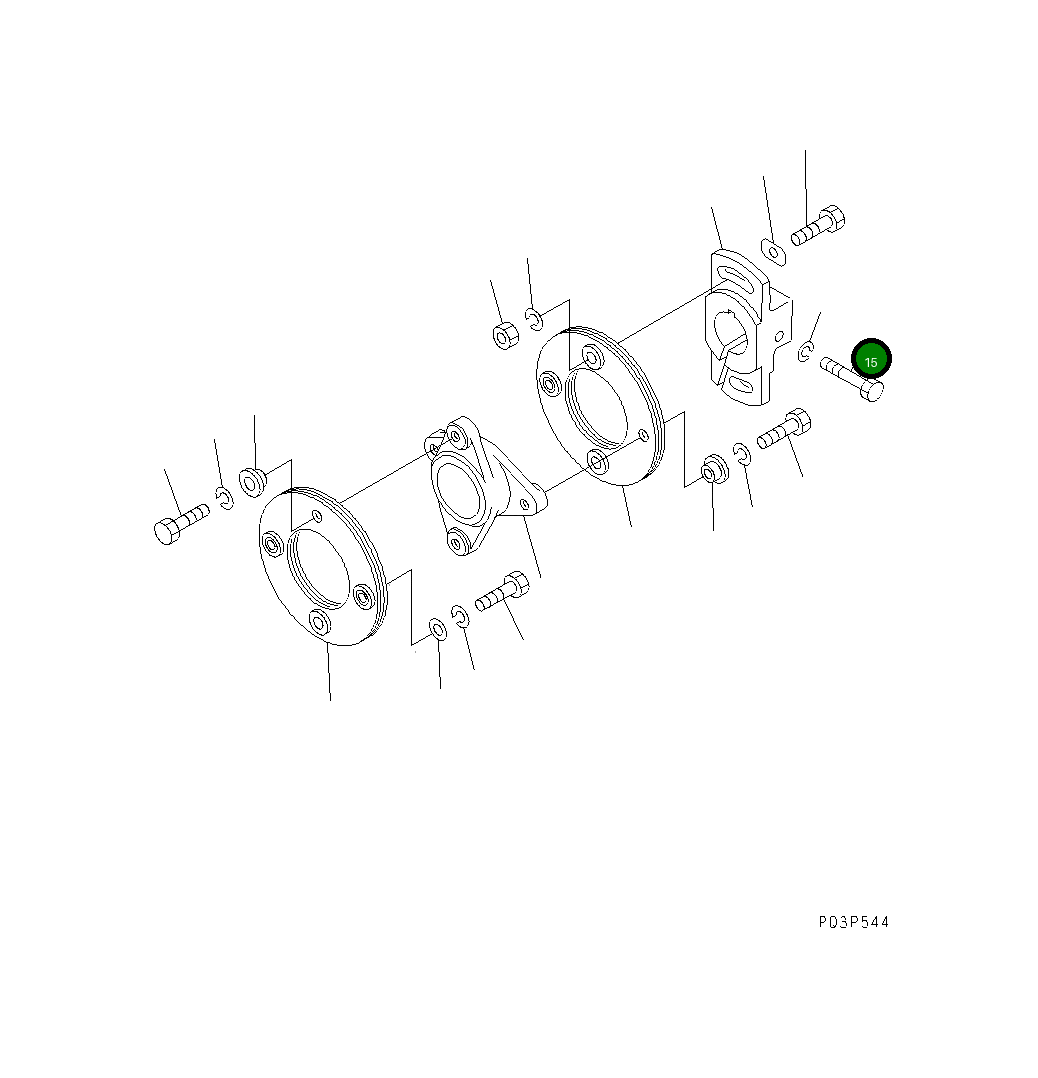 Болт DK156633-1200  Komatsu