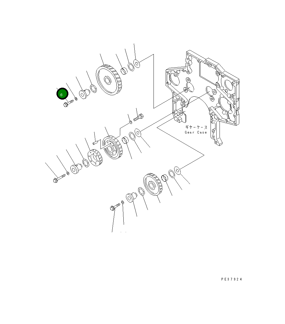 Болт 6162-23-2443  Komatsu