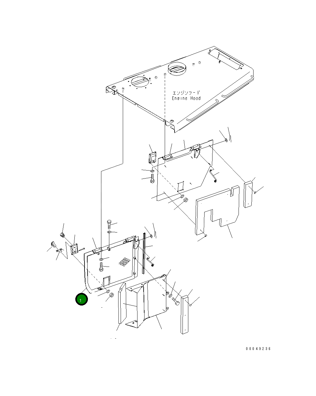 Крышка 195-54-81621 Komatsu
