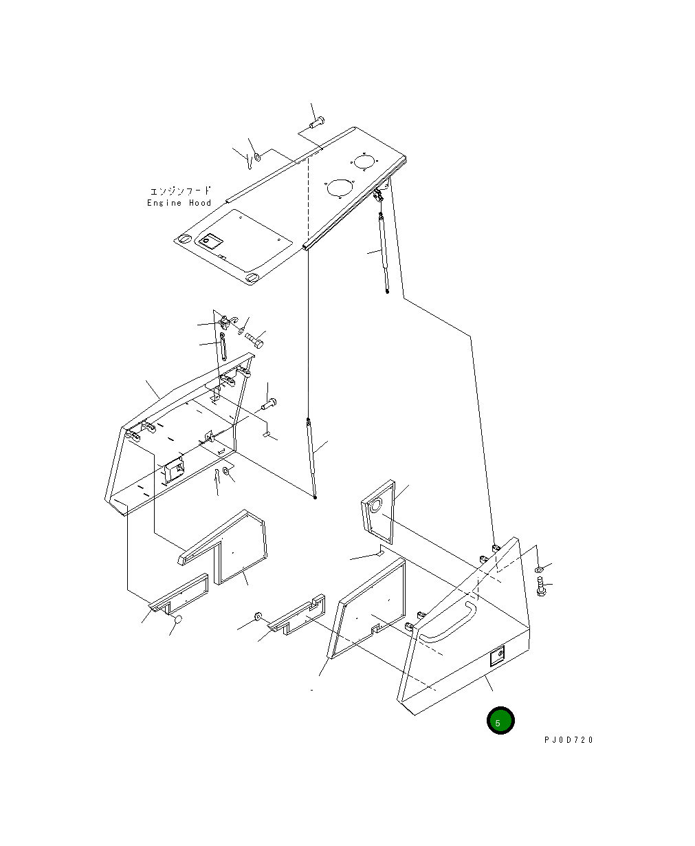 Крышка 11Y-54-12410  Komatsu