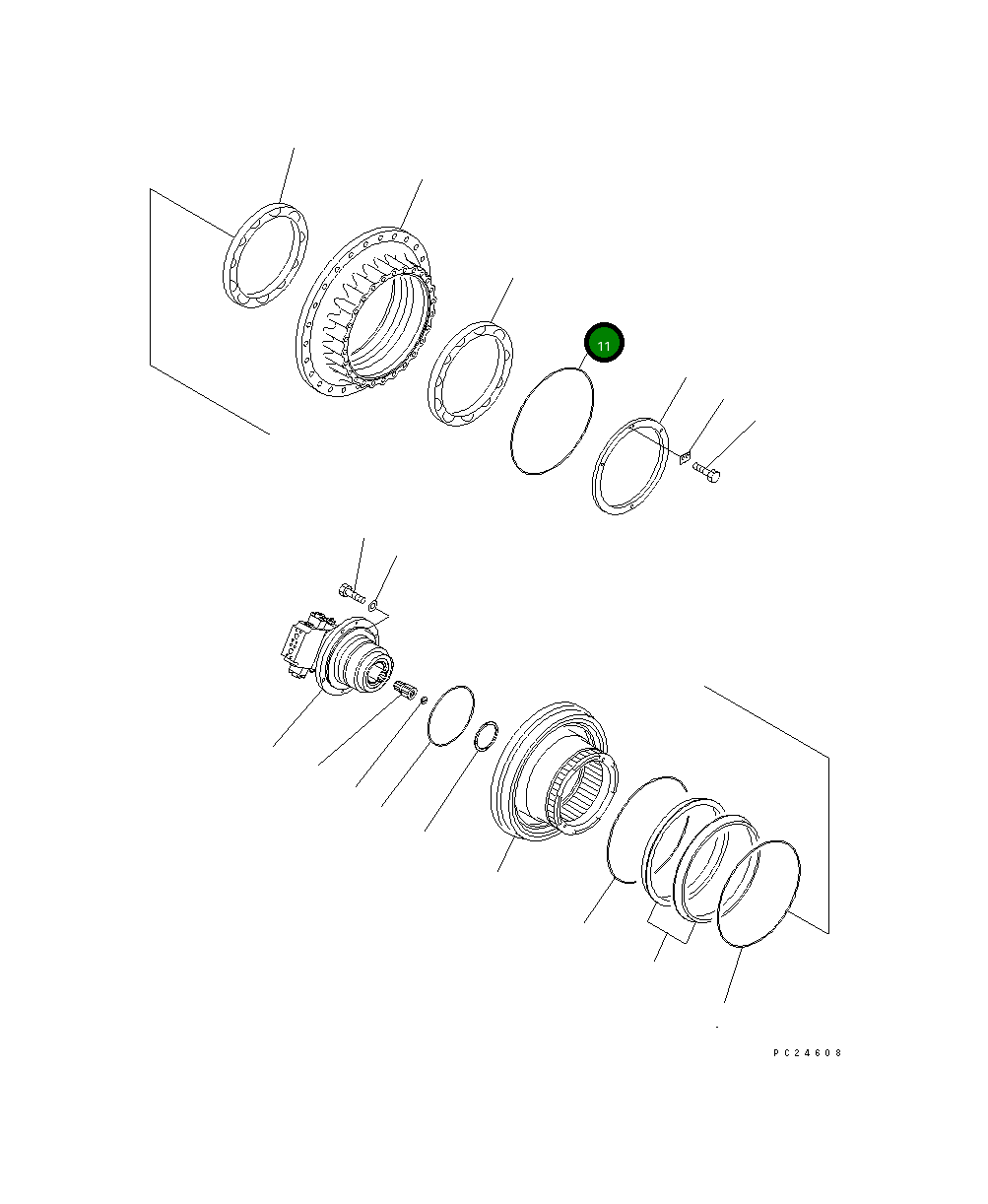 Кольцо уплотнительное (O-Ring) 195-09-18330 Komatsu