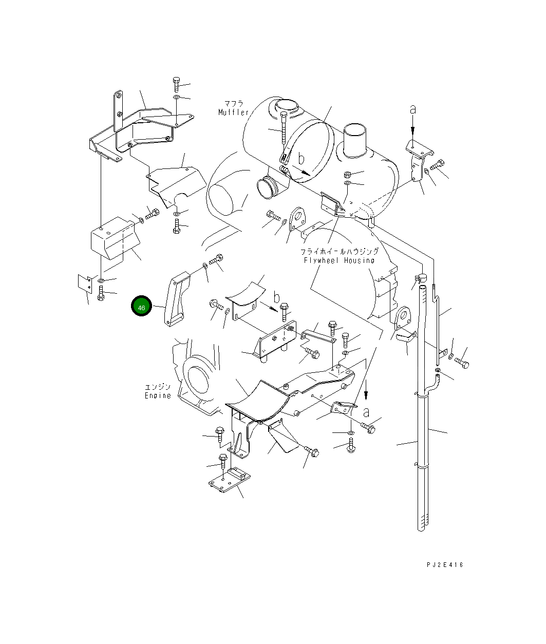 Крышка 23B-02-31520  Komatsu