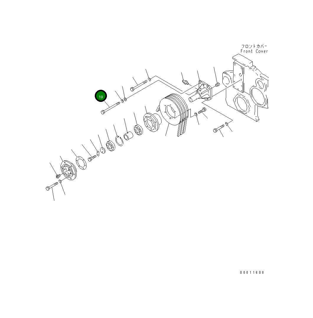 Болт 01011-51460  Komatsu