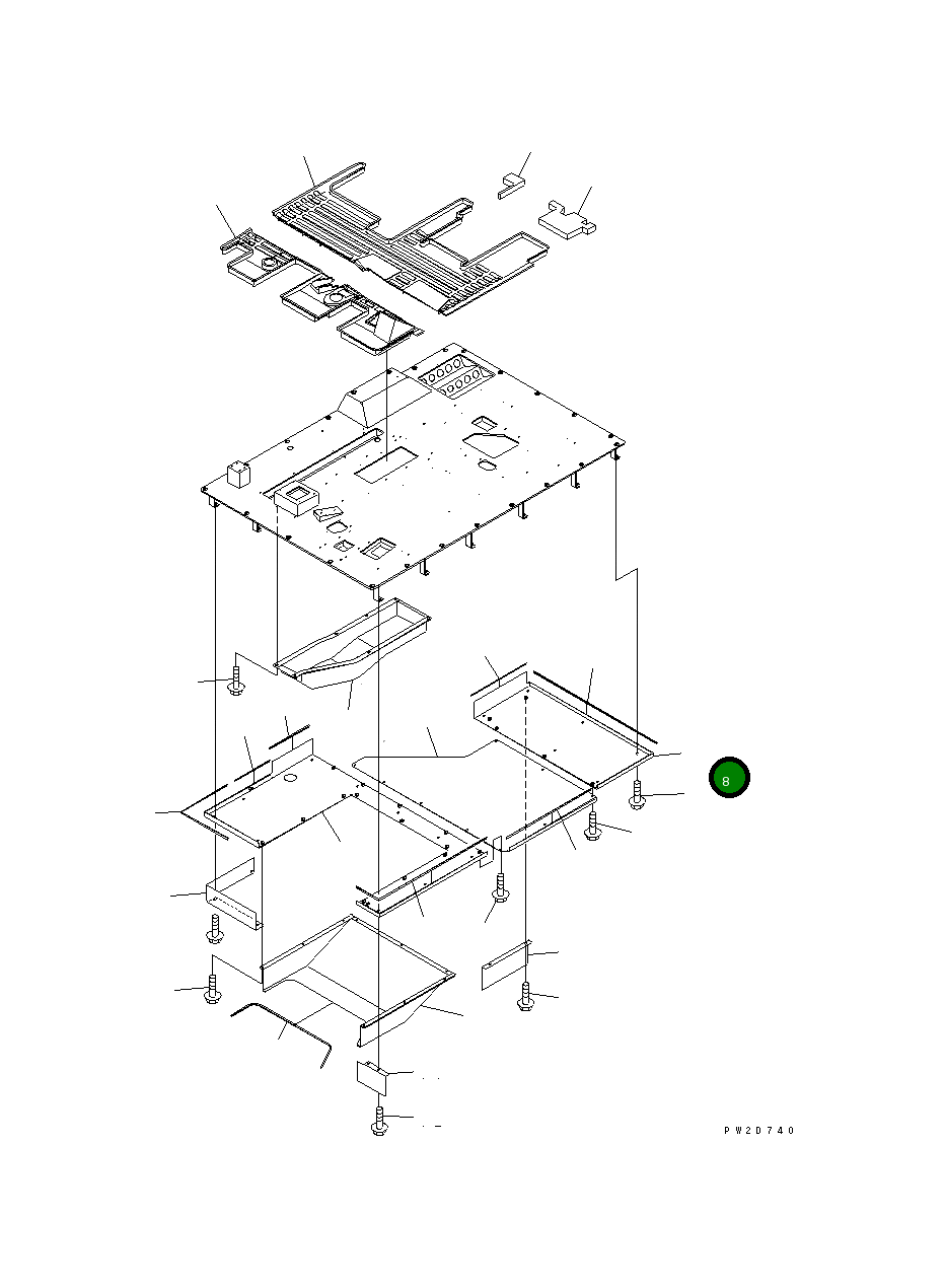 Крышка 569-54-82141  Komatsu
