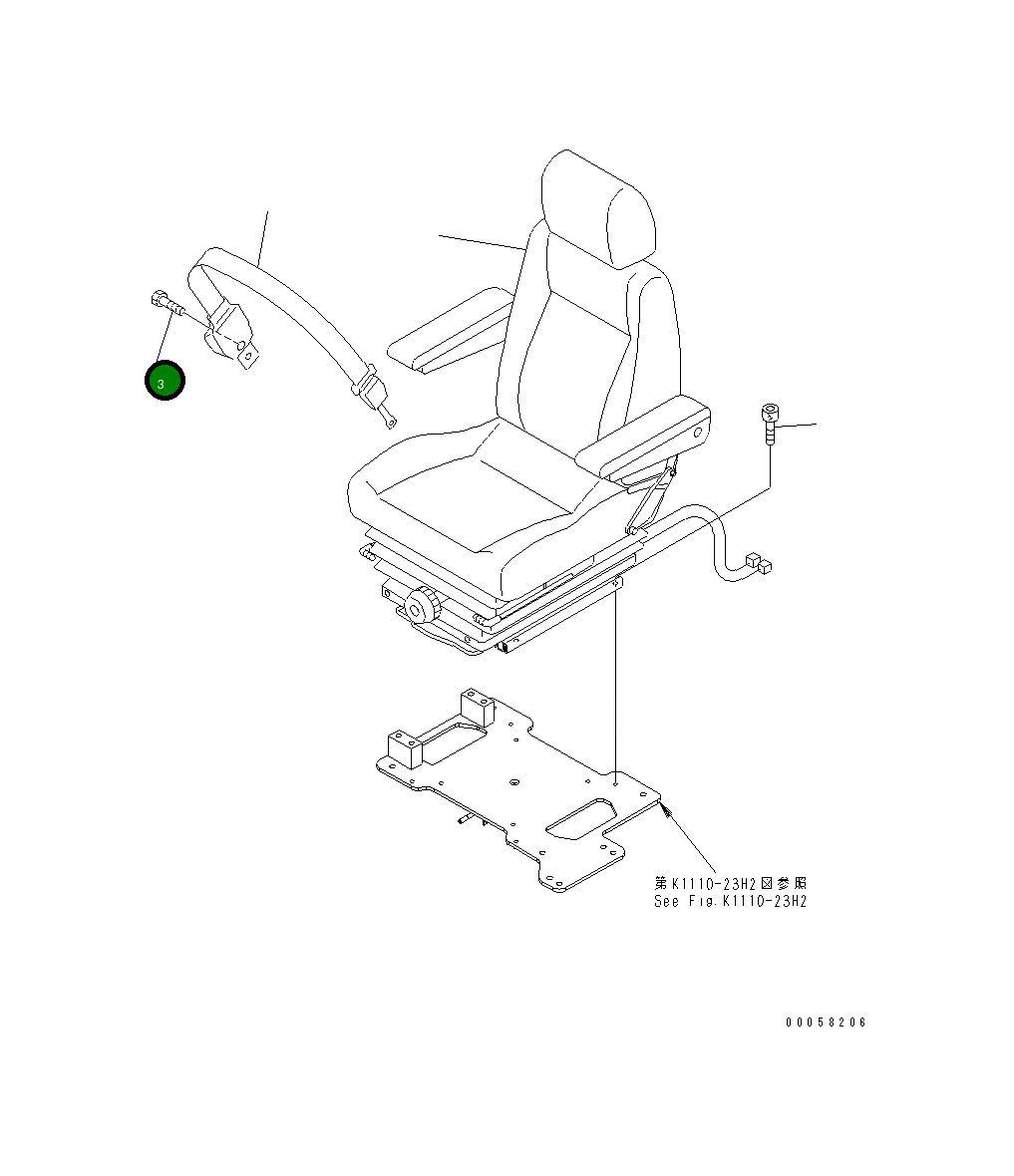 Болт 209-57-K1150 Komatsu