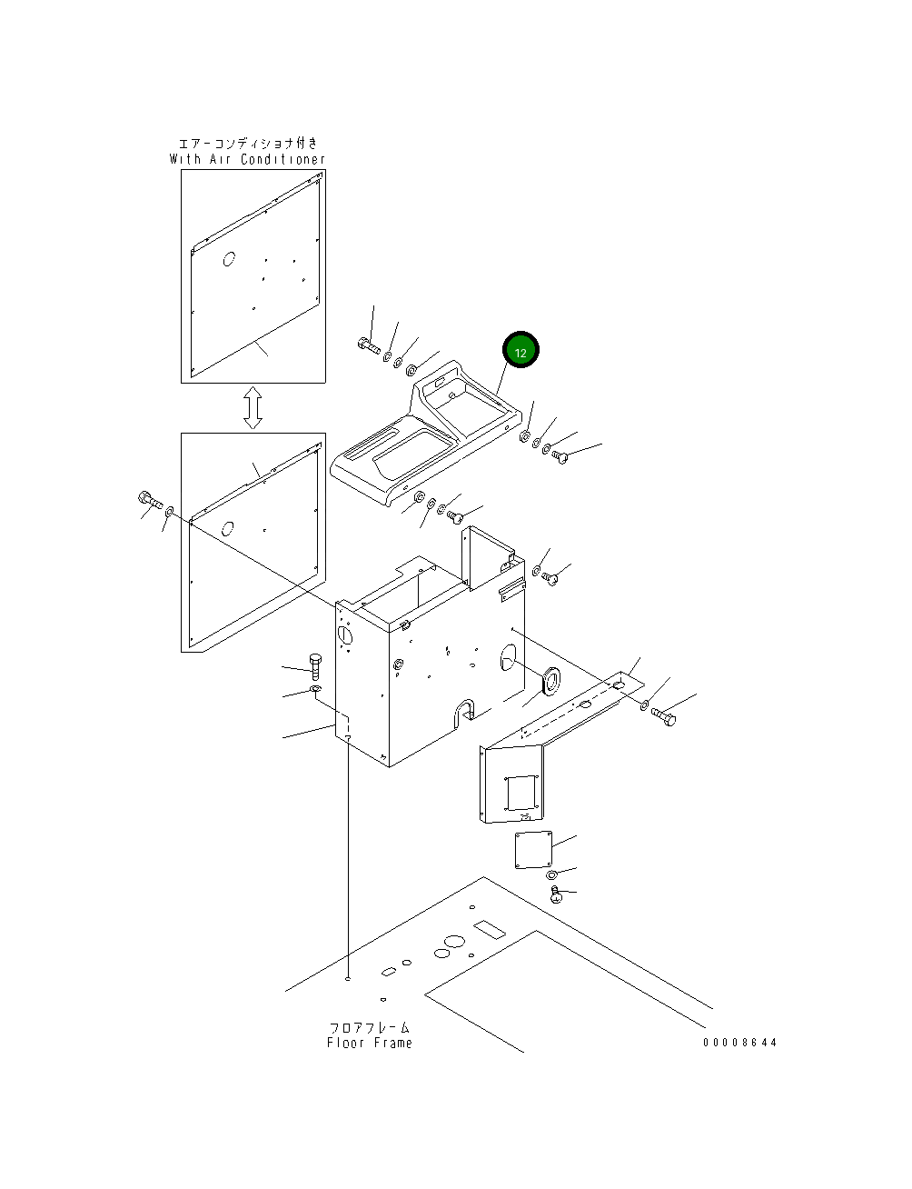 Крышка 23B-54-12221  Komatsu