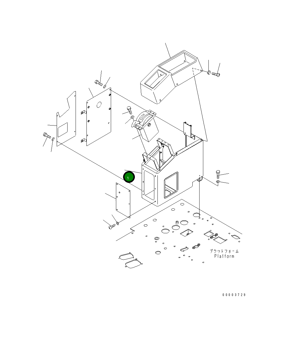 Крышка 23B-43-36110  Komatsu