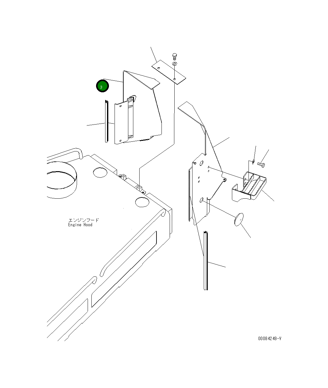 Крышка 198-54-77520  Komatsu