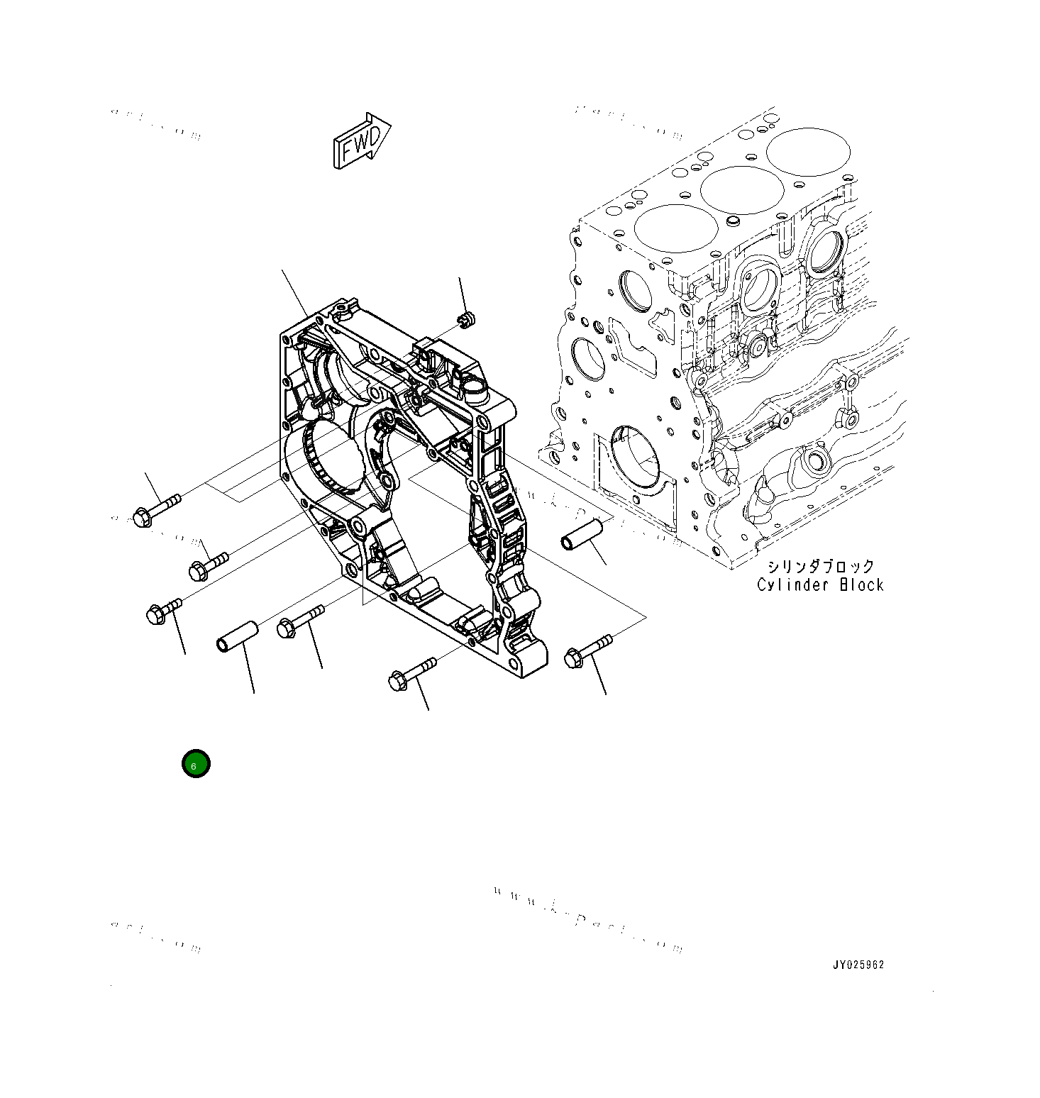 Болт 6732111720 Komatsu