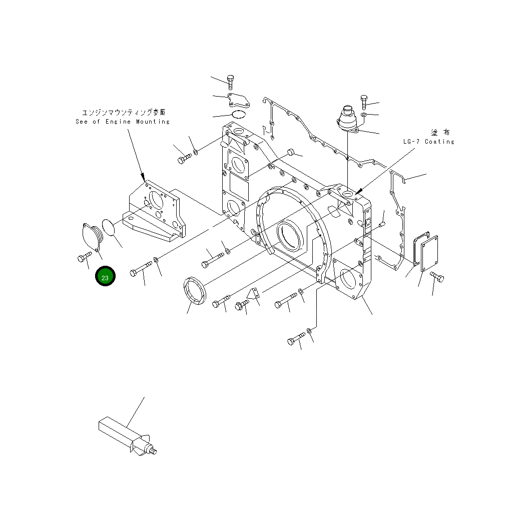 Крышка 6215-25-3750 Komatsu