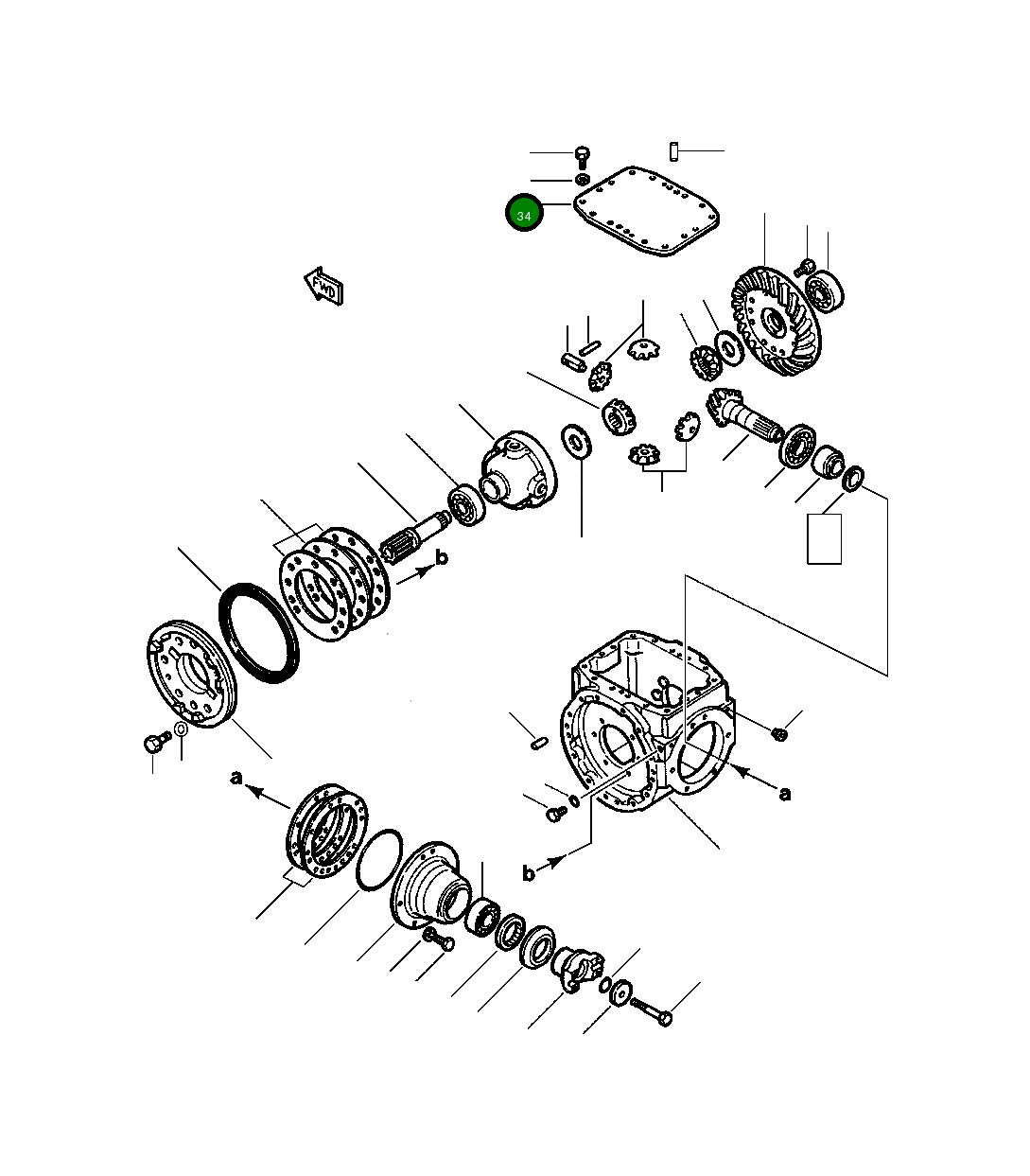 Крышка 1301 737 H1 Komatsu
