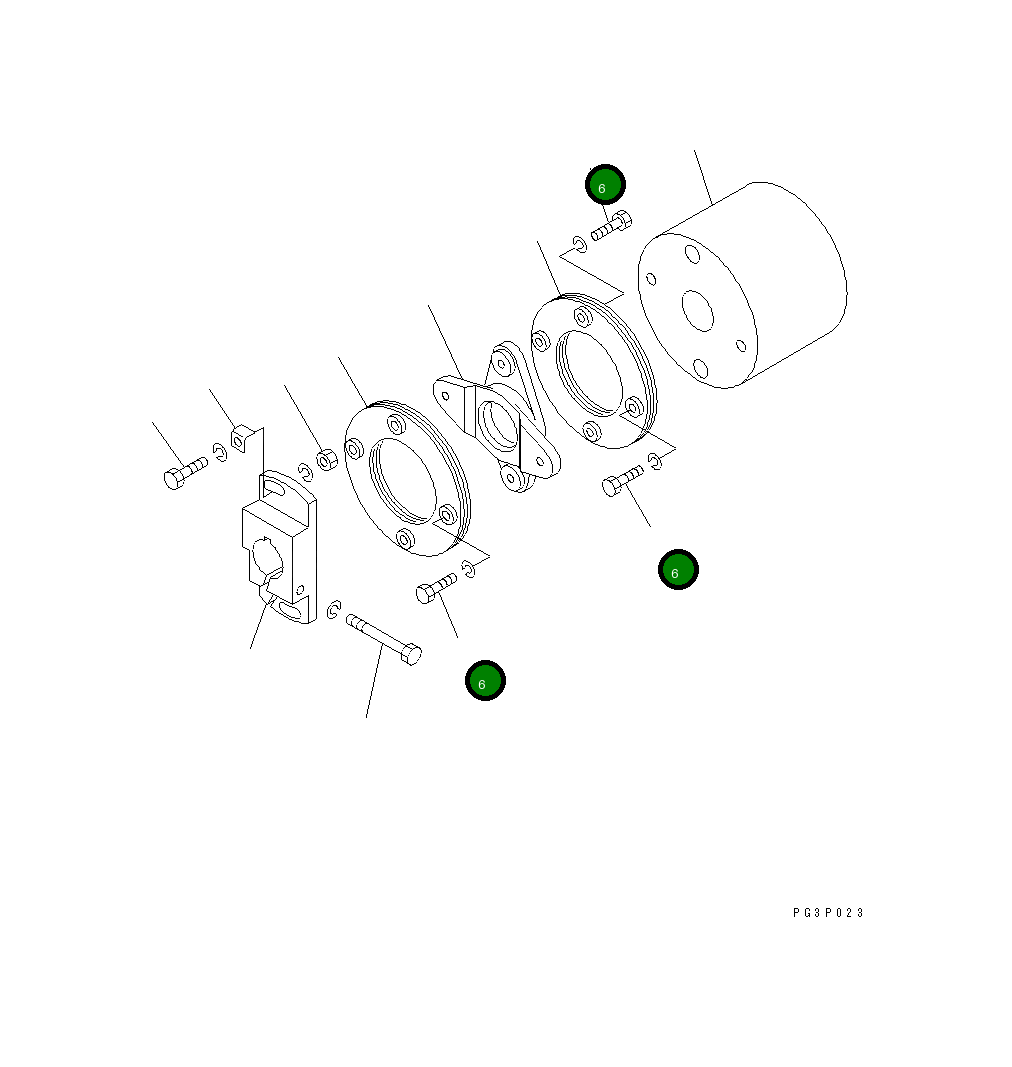 Болт ND949040-6360 Komatsu