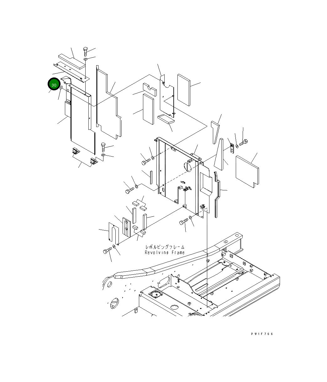Крышка 21K-54-71940  Komatsu