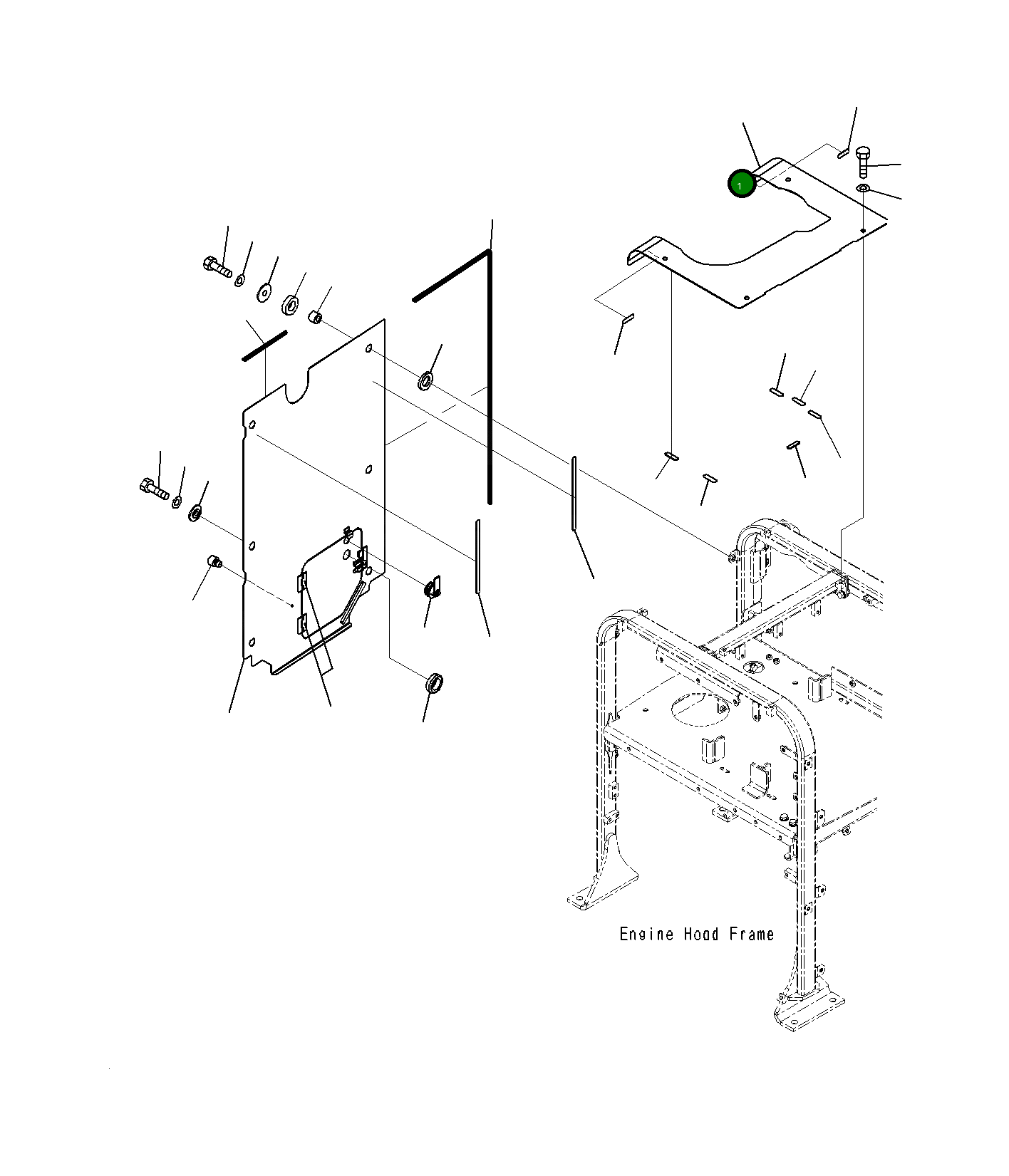Крышка 23H-54-15151 Komatsu