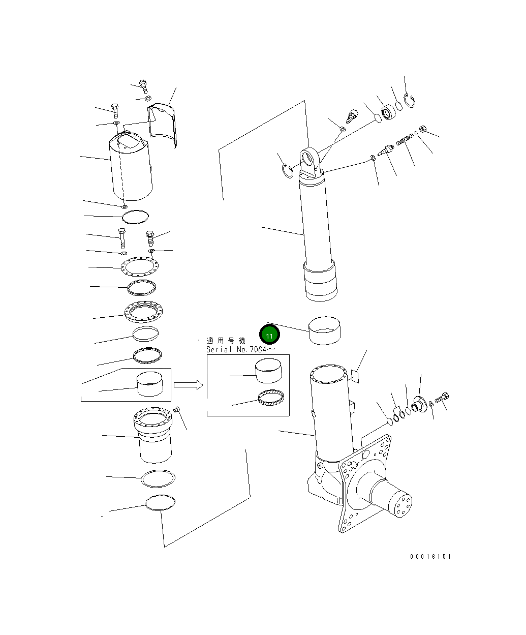 Кольцо 566-50-11173  Komatsu