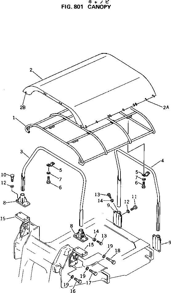 Болт 01018-11655 Komatsu