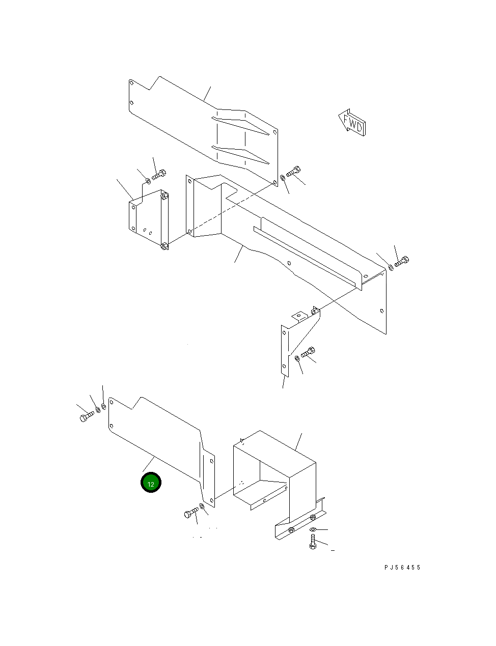 Крышка 23B-972-1840  Komatsu