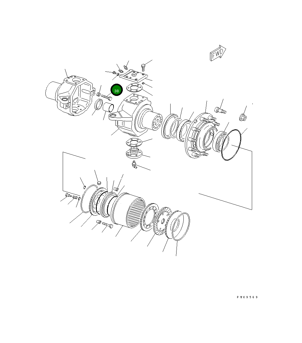 Болт 20E-23-K1650 Komatsu