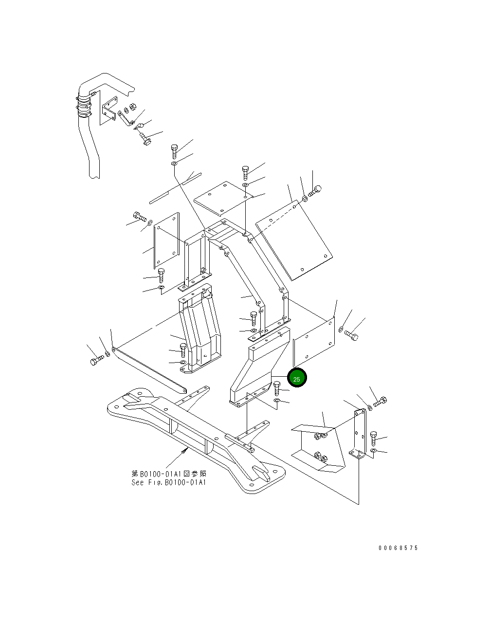 Крышка 42C-Z89-3790  Komatsu