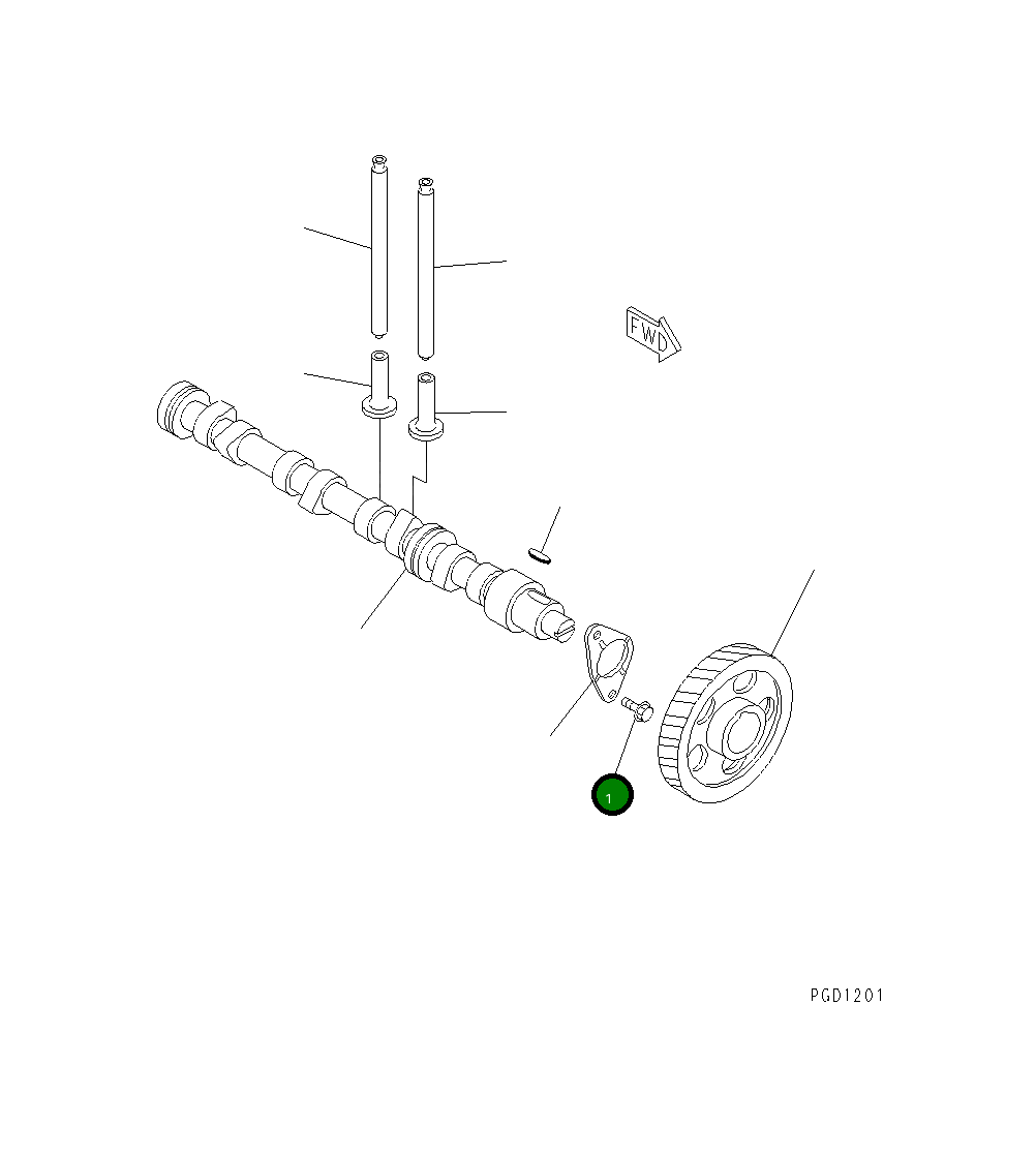 Болт YM26106-080162 Komatsu