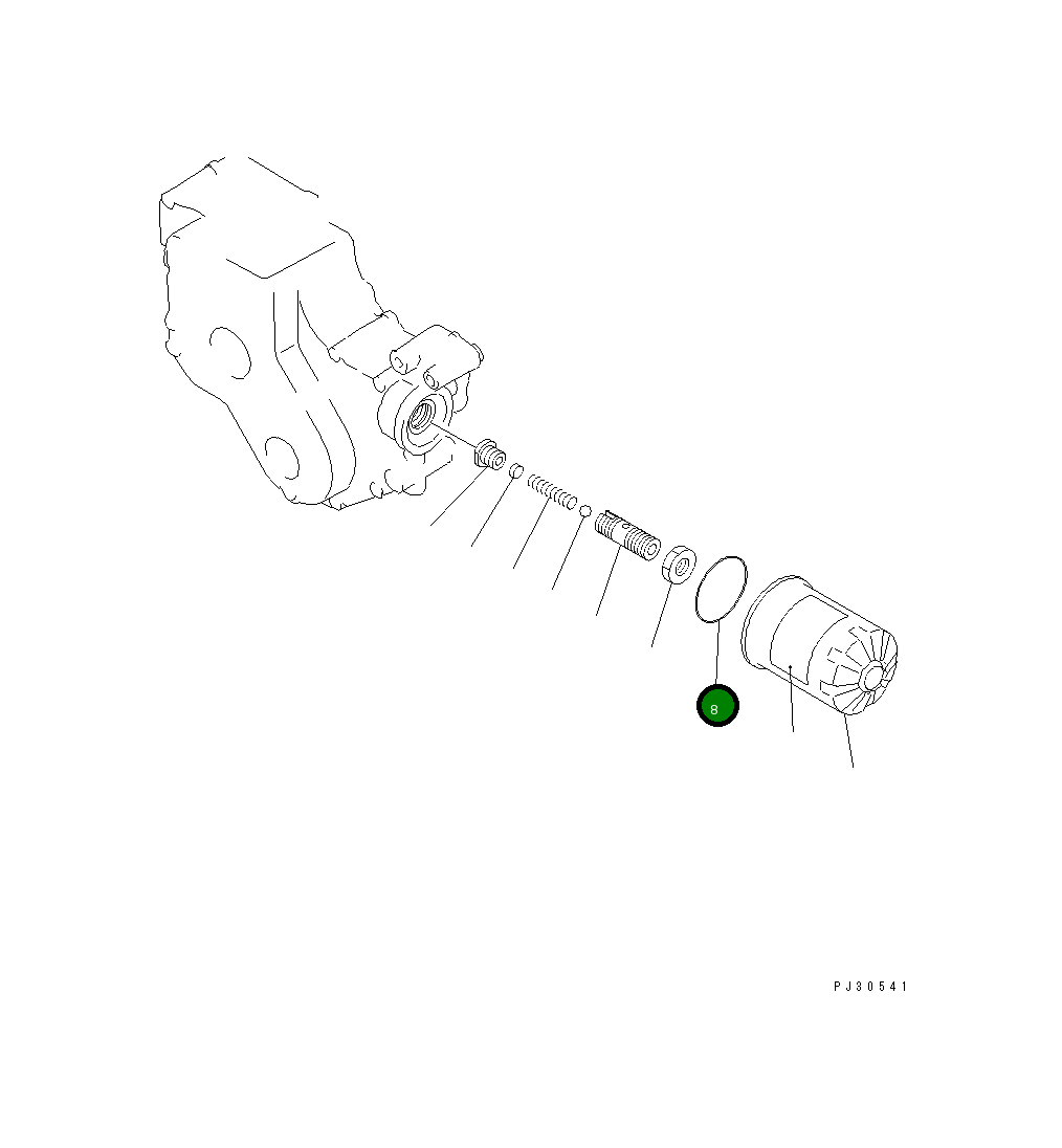 Кольцо уплотнительное (O-Ring) YM124450-35110 Komatsu