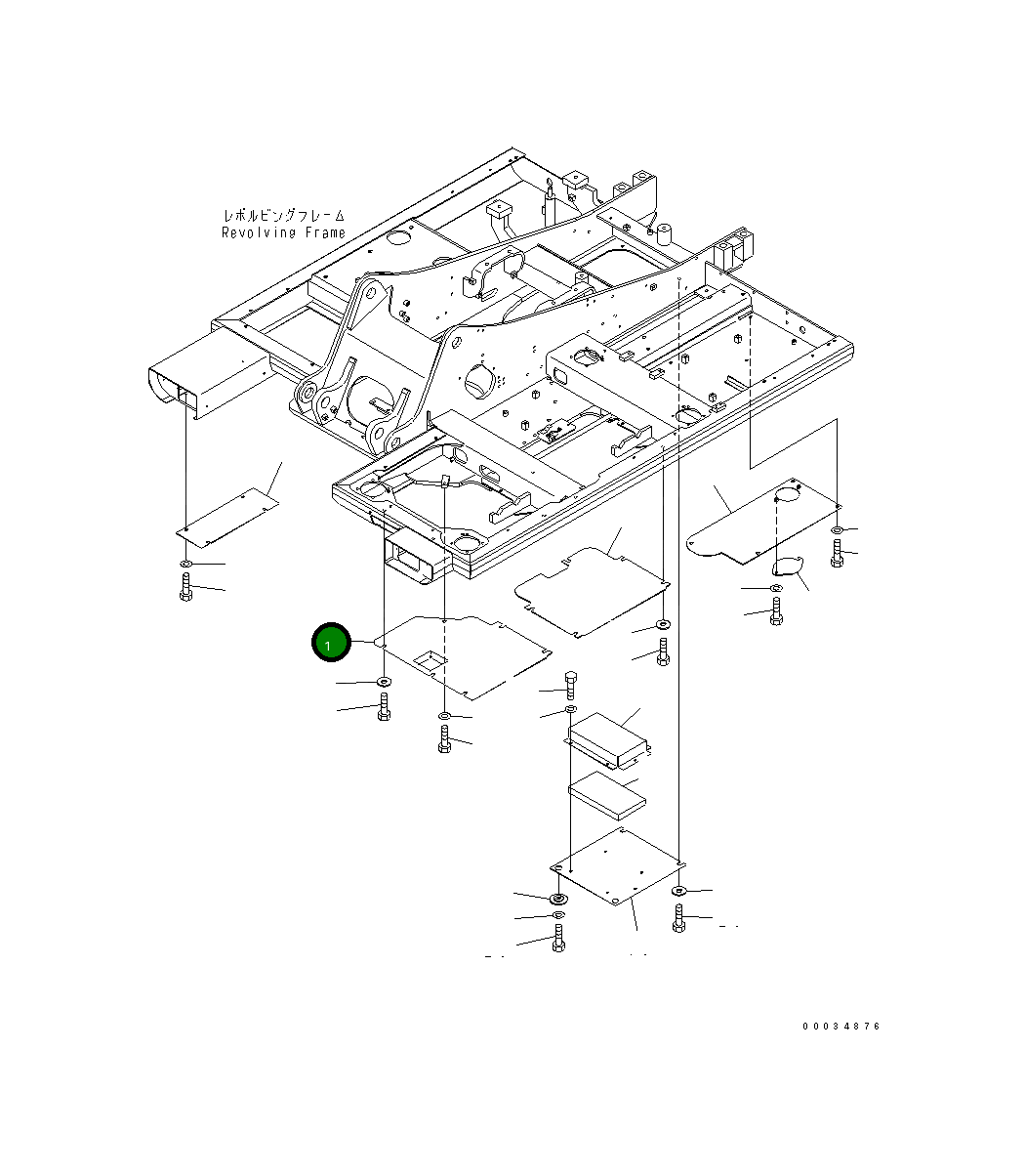 Крышка 20E-54-21240 Komatsu