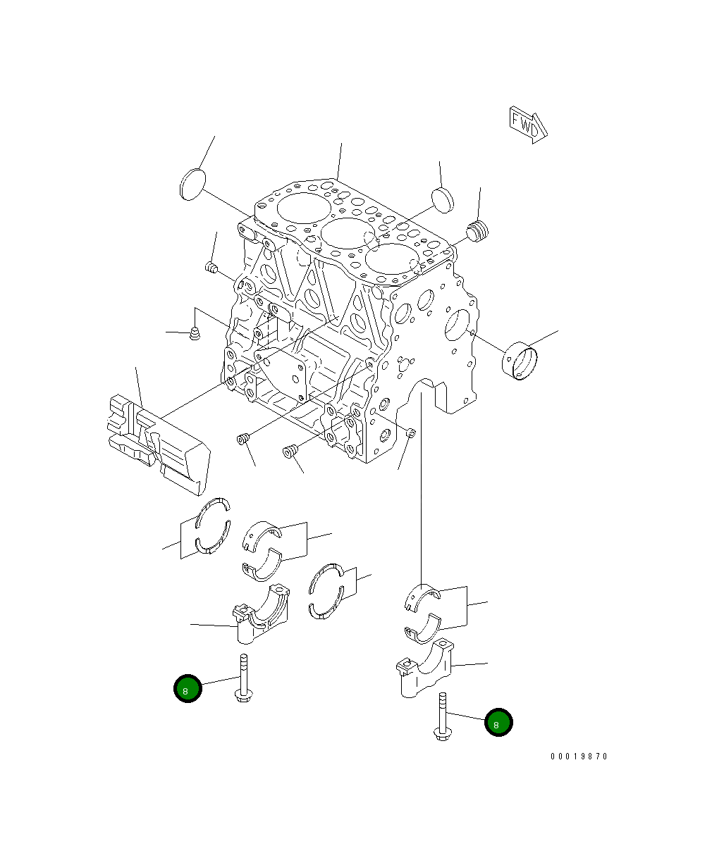 Болт 456-703 Komatsu