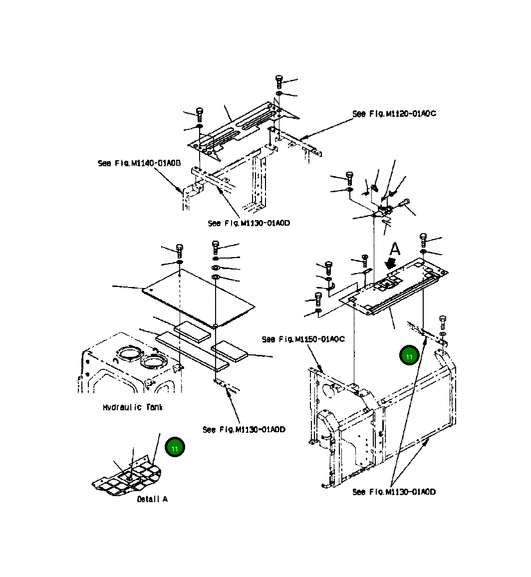 Крышка 20Y-54-B1250 Komatsu