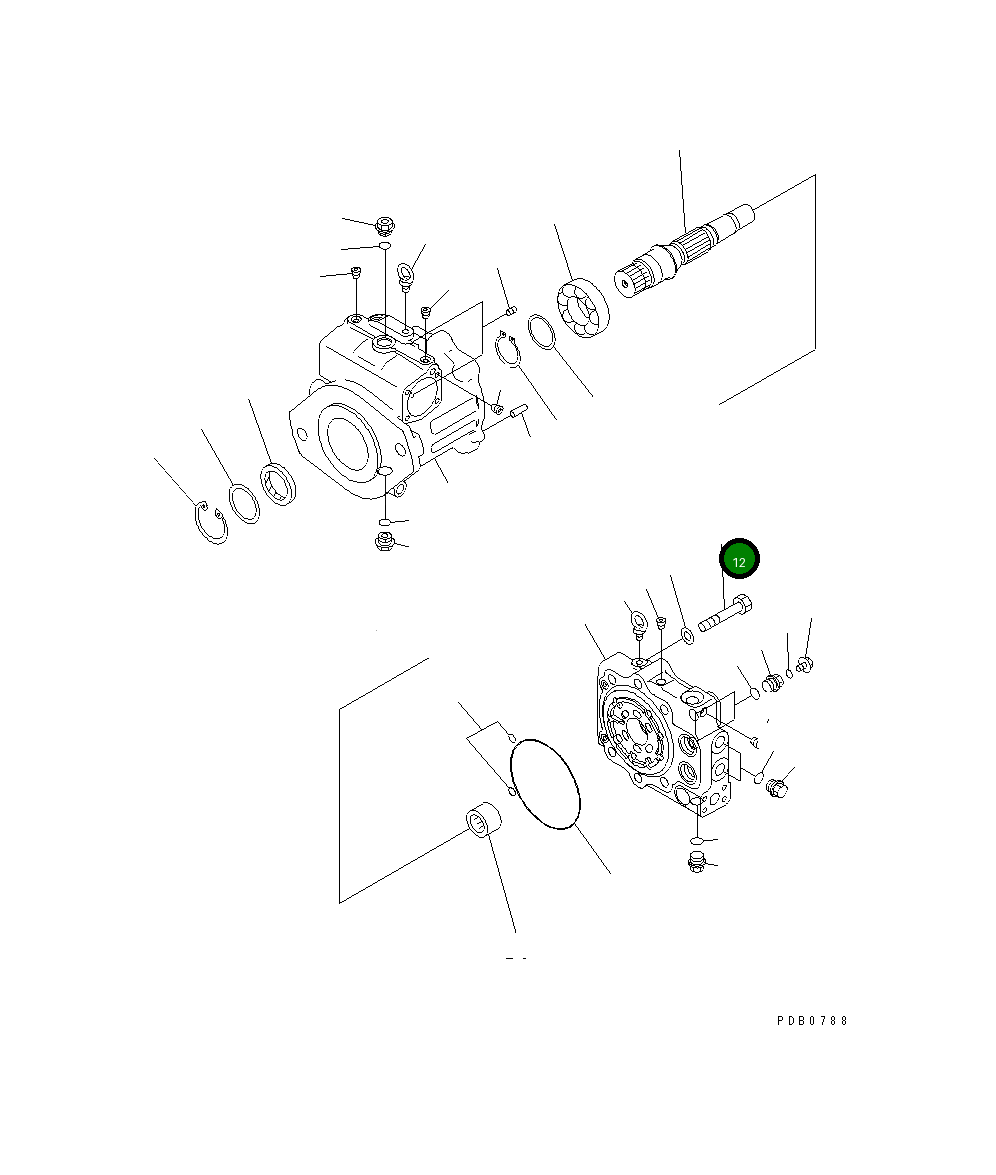 Болт 01011-51800 Komatsu