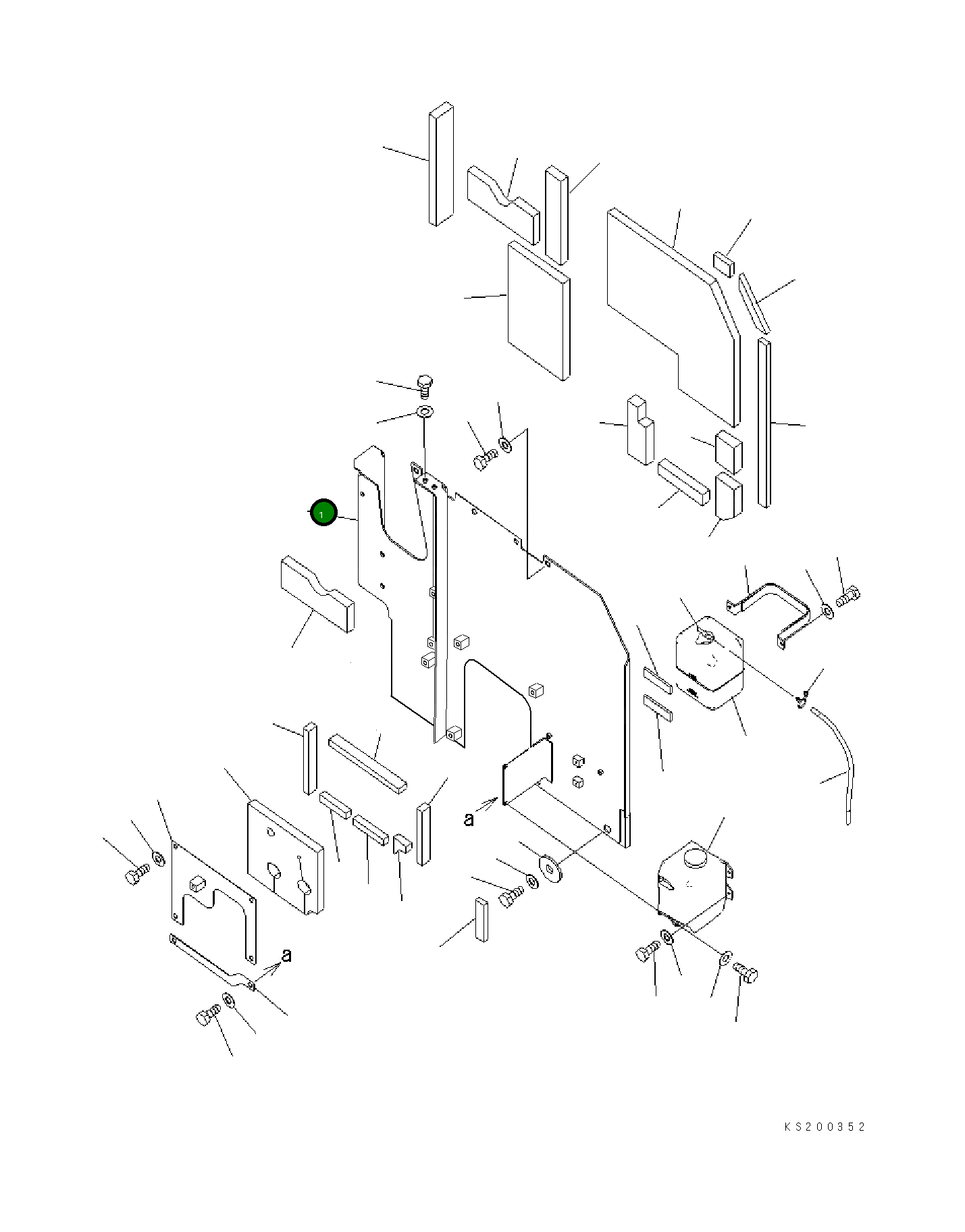 Крышка 20Y-54-KB571 Komatsu