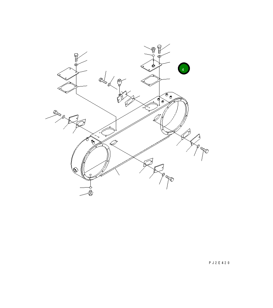 Крышка 23A-25-31220 Komatsu