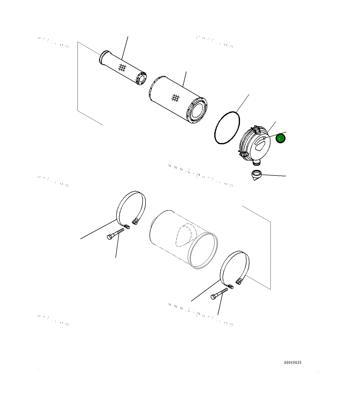 Крышка 6001841420 Komatsu