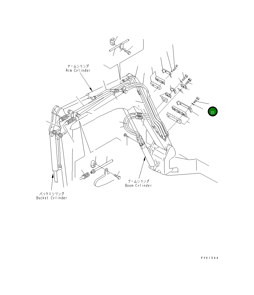 Болт YM26116-100602 Komatsu