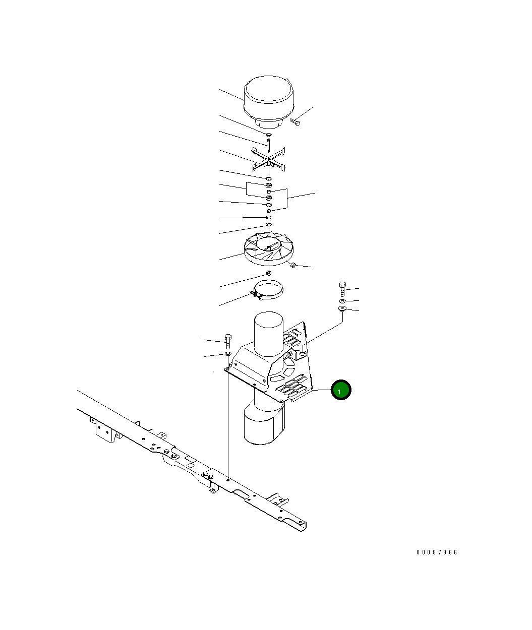 Крышка 22U-54-31950 Komatsu