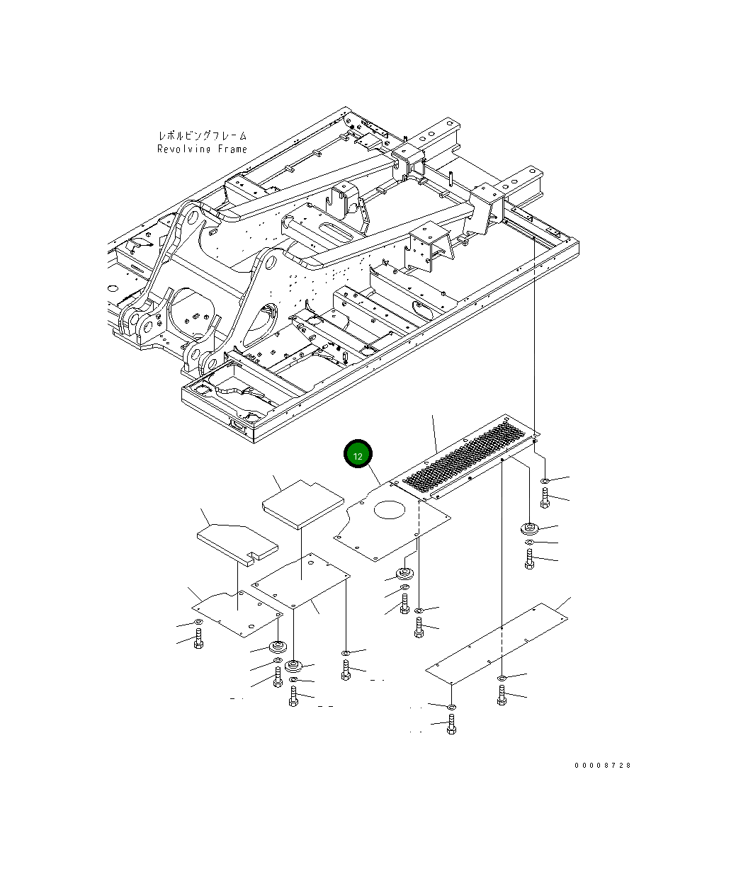 Крышка 21M-54-19311 Komatsu