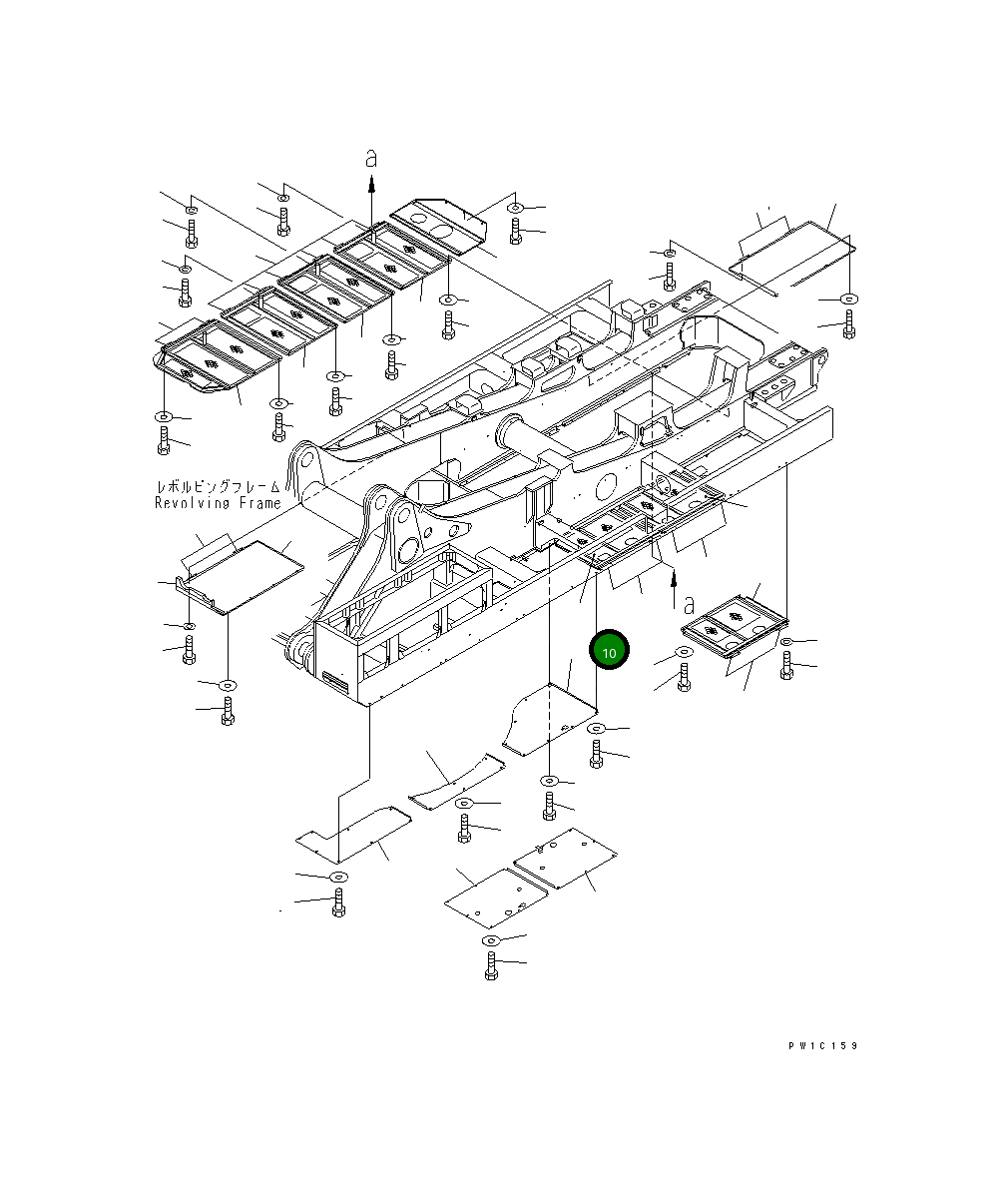 Крышка 21T-54-67710 Komatsu