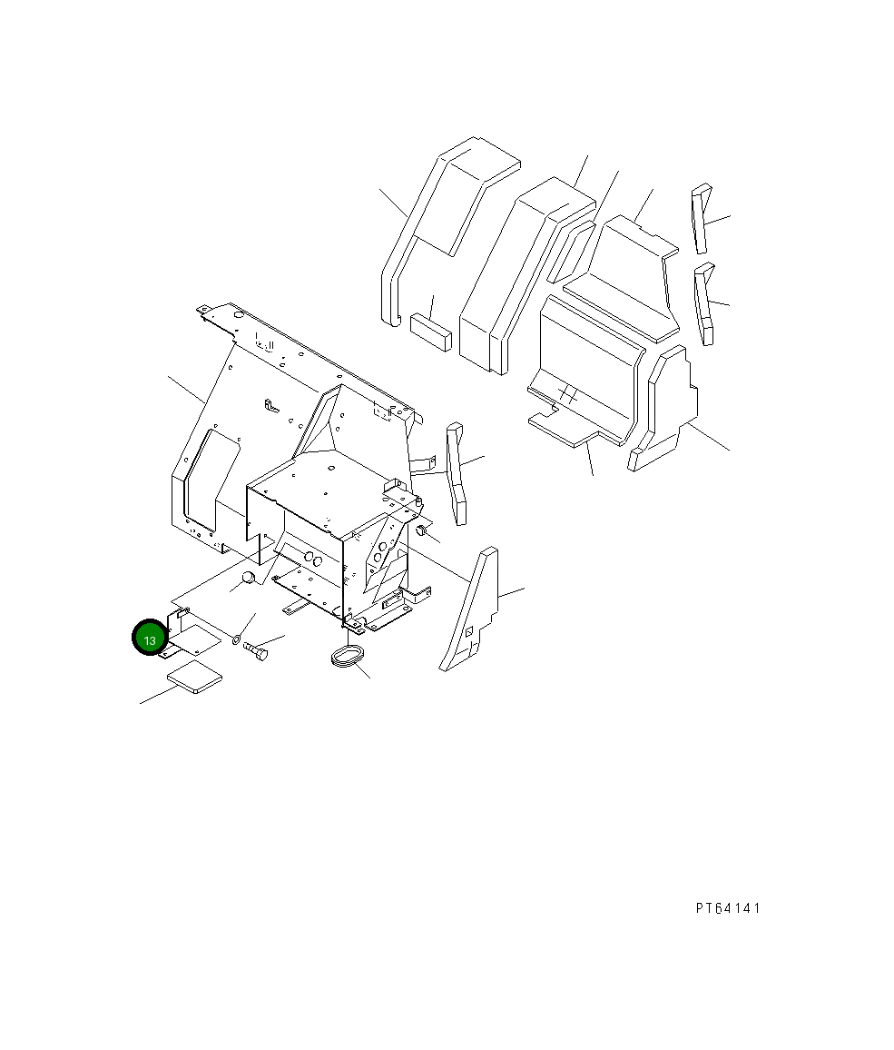 Крышка 21U-54-32353 Komatsu