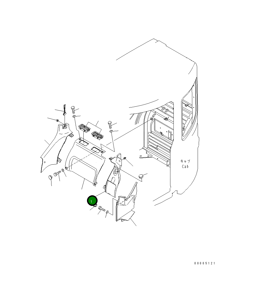 Крышка 22U-54-25261 Komatsu