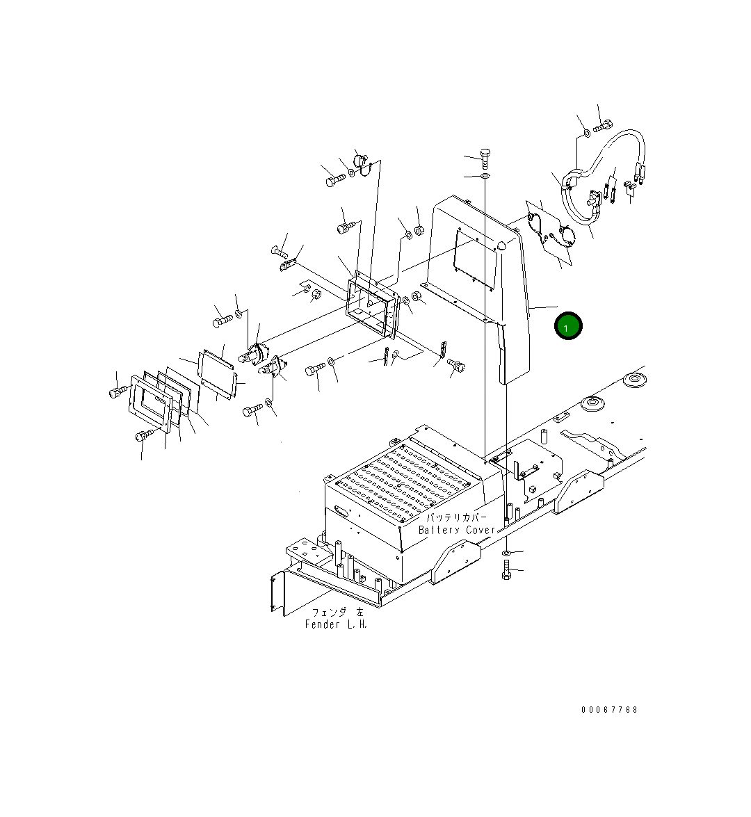 Крышка 198-54-77492 Komatsu