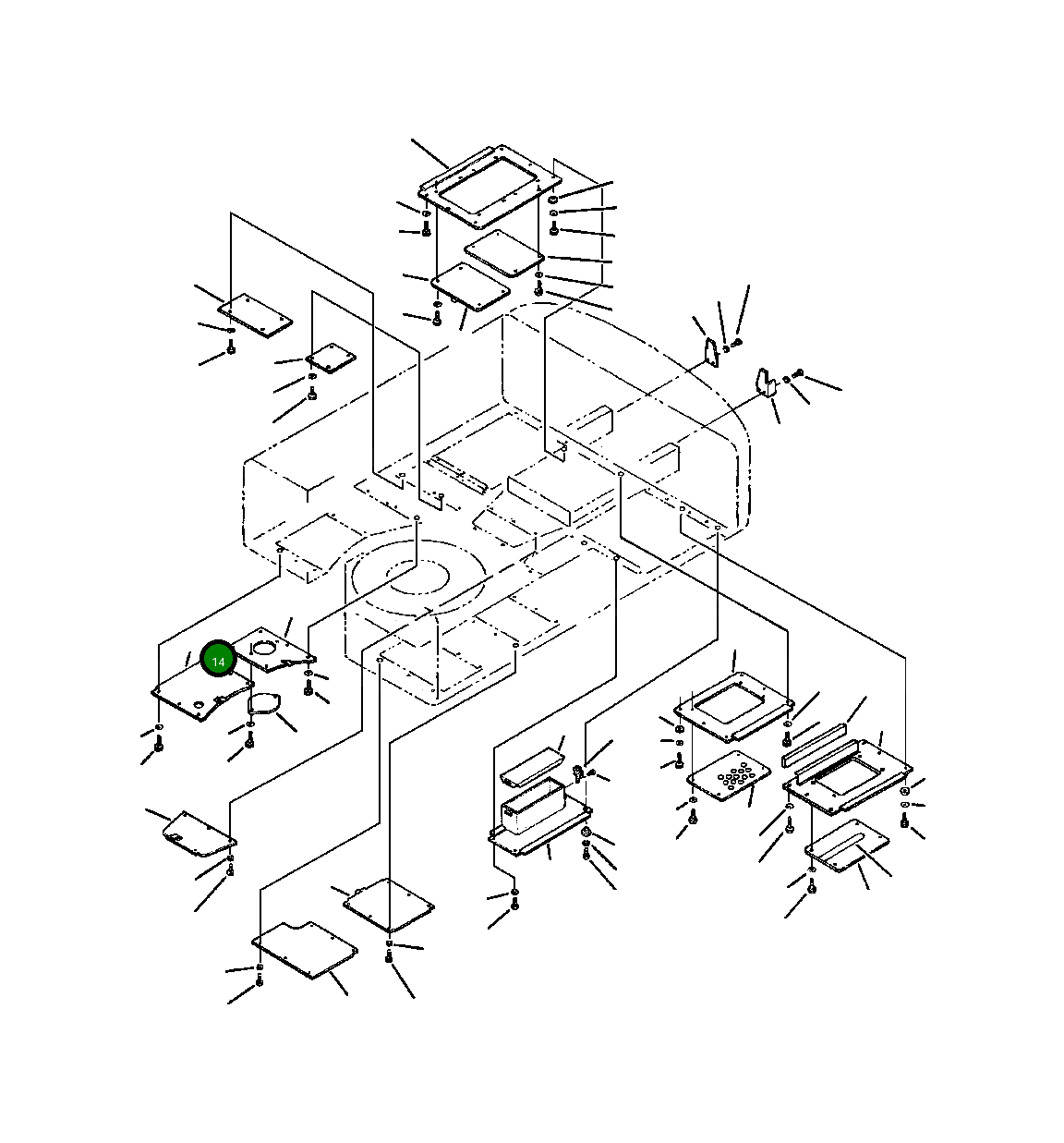 Крышка 206-54-67830  Komatsu