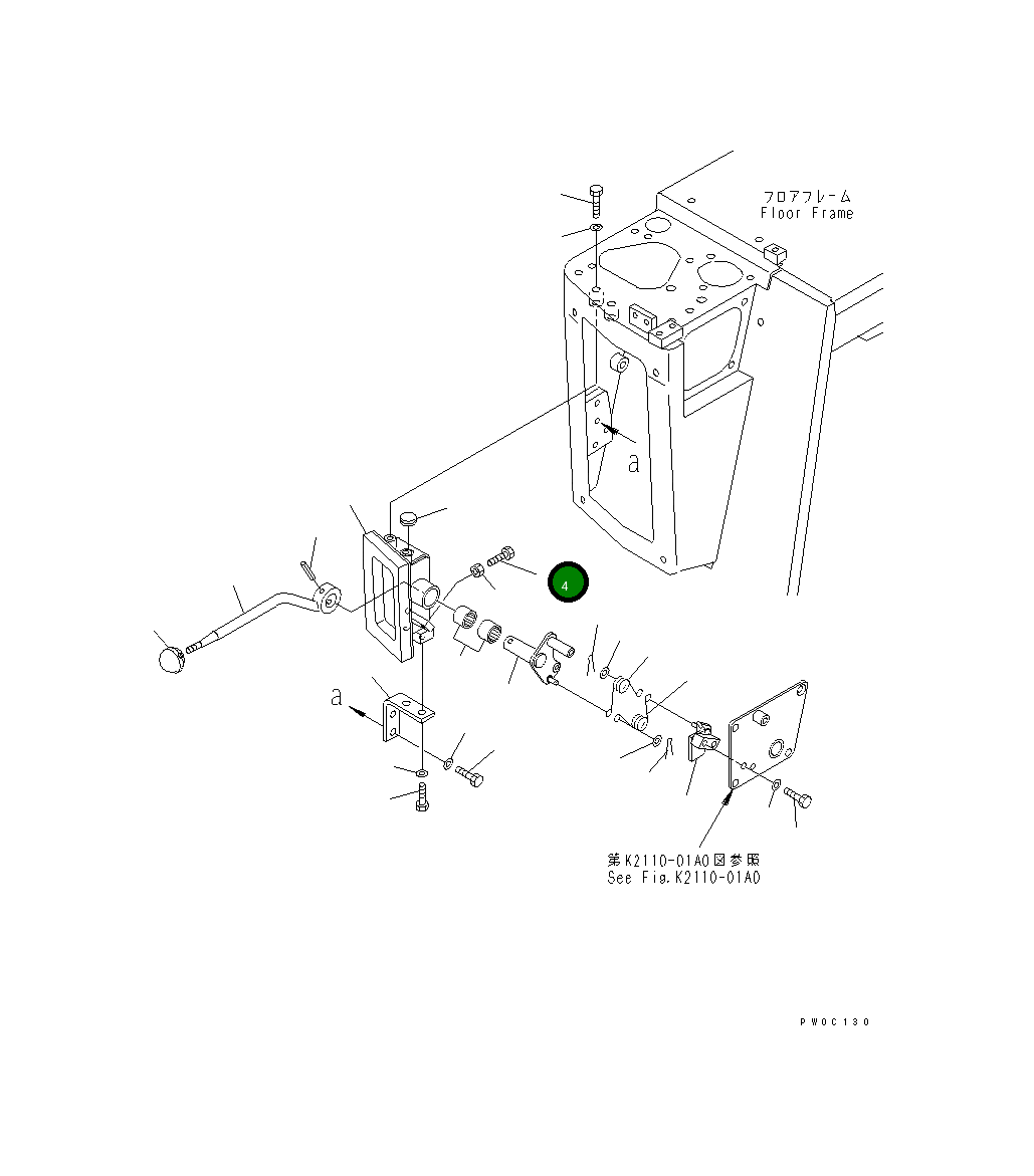 Болт 01016-80825 Komatsu