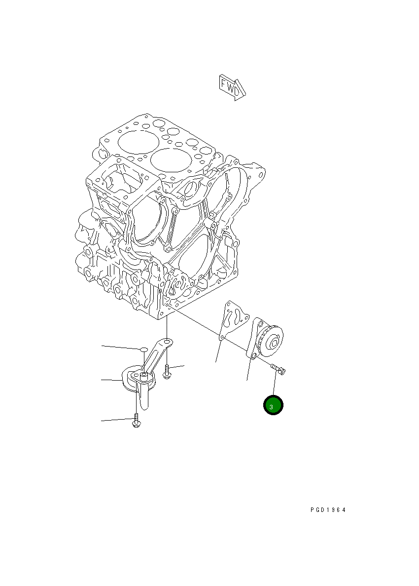 Болт YM26450-060202 Komatsu