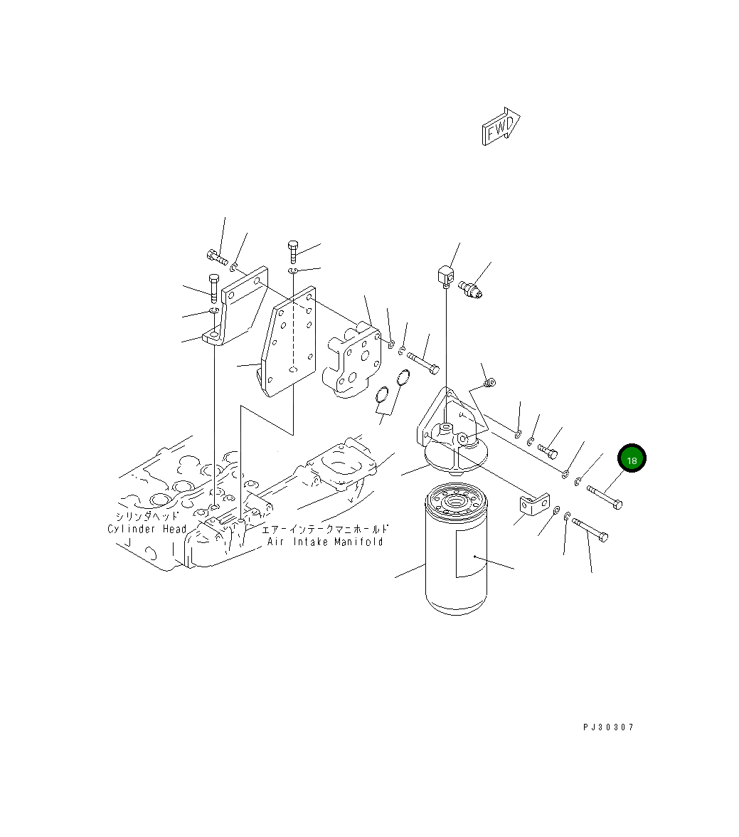 Болт 01435-31060  Komatsu