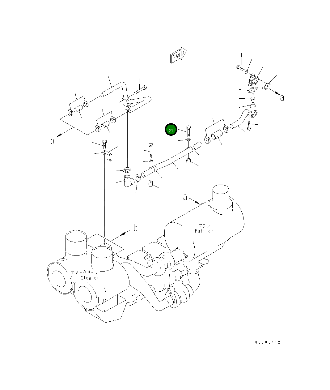 Болт 01010-E0865 Komatsu