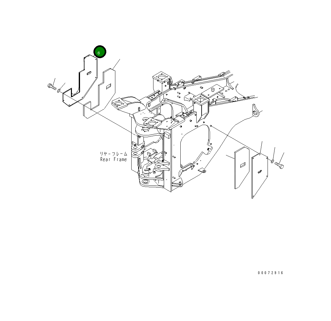 Крышка 426-Z90-4222 Komatsu