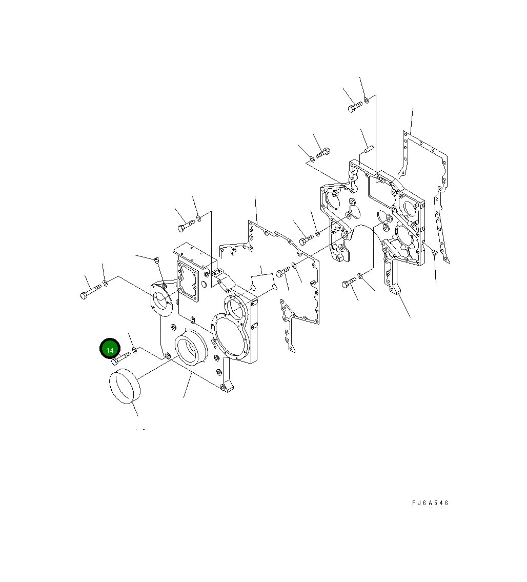 Болт 01011-61410 Komatsu