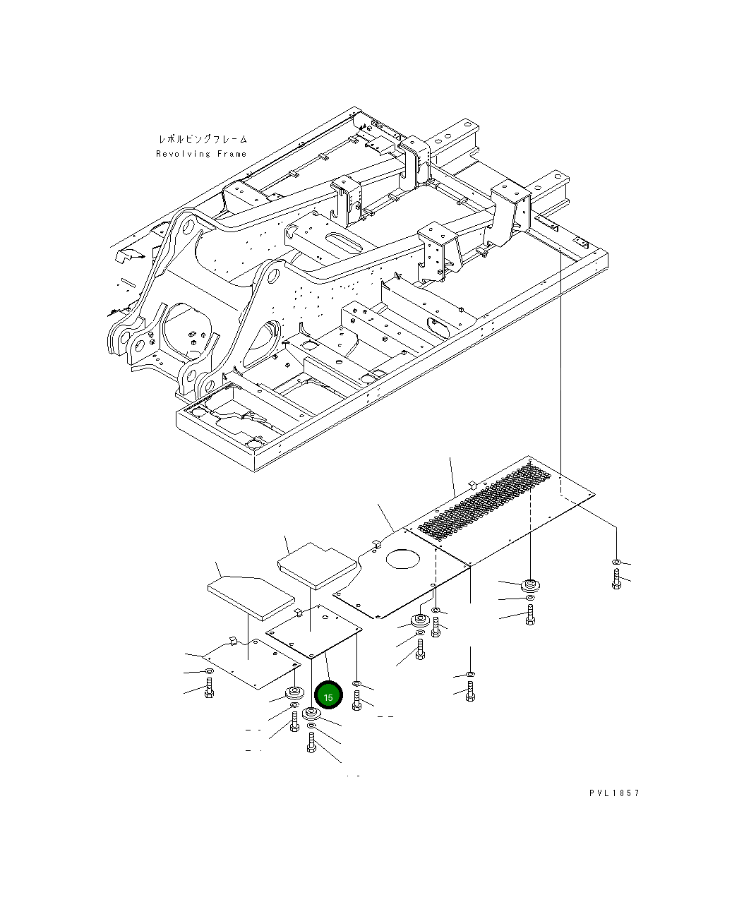 Крышка 21M-54-13450  Komatsu