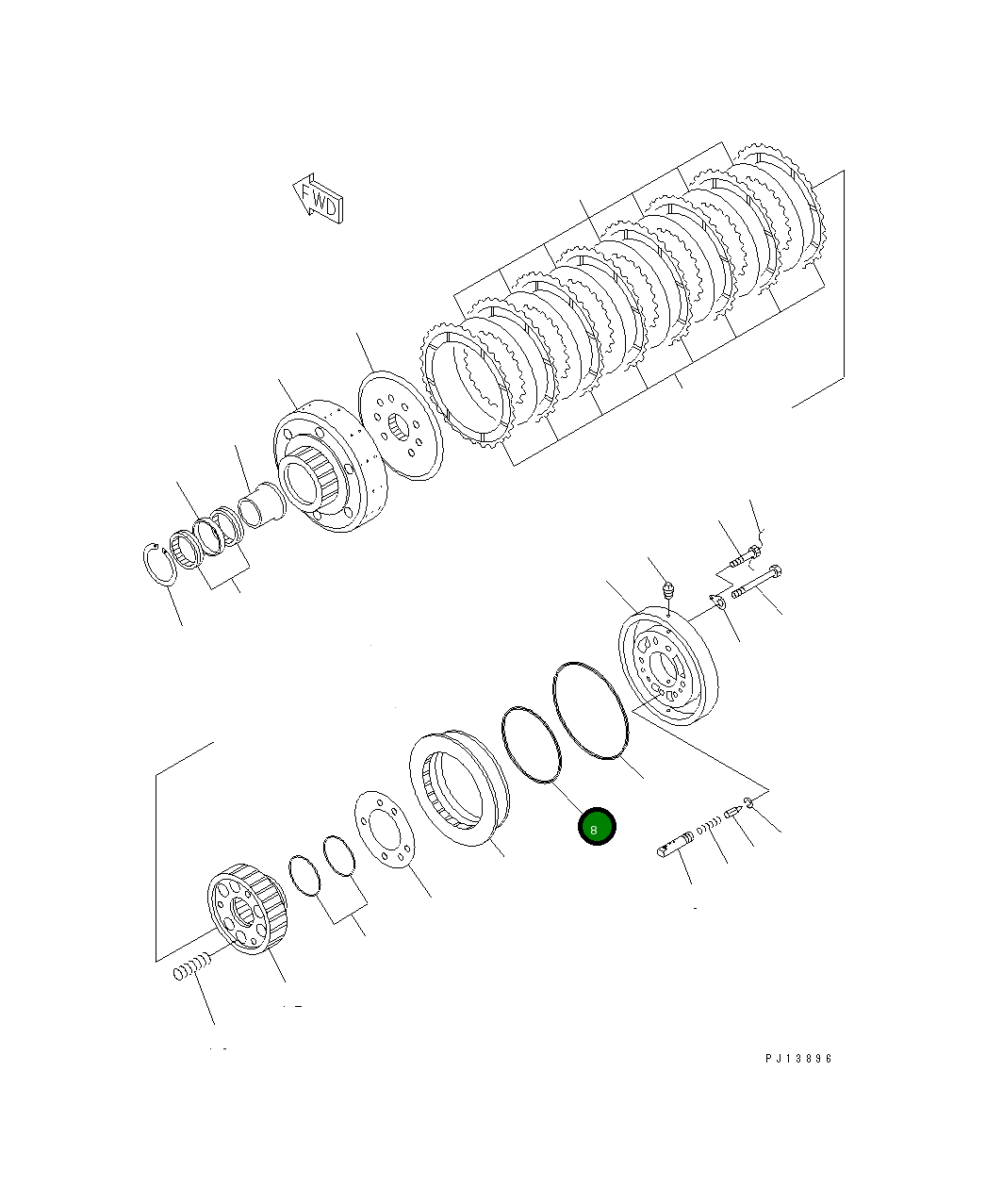 Кольцо уплотнительное (O-Ring) 07000-05215 Komatsu