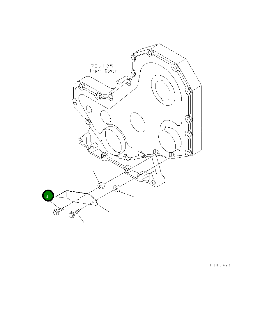 Болт 6736-21-3230  Komatsu